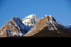 17 Sheol Mountain and Haddo Peak Early Morning From Trans Canada Highway Just Before Lake Louise on Drive From Banff in Winter.jpg